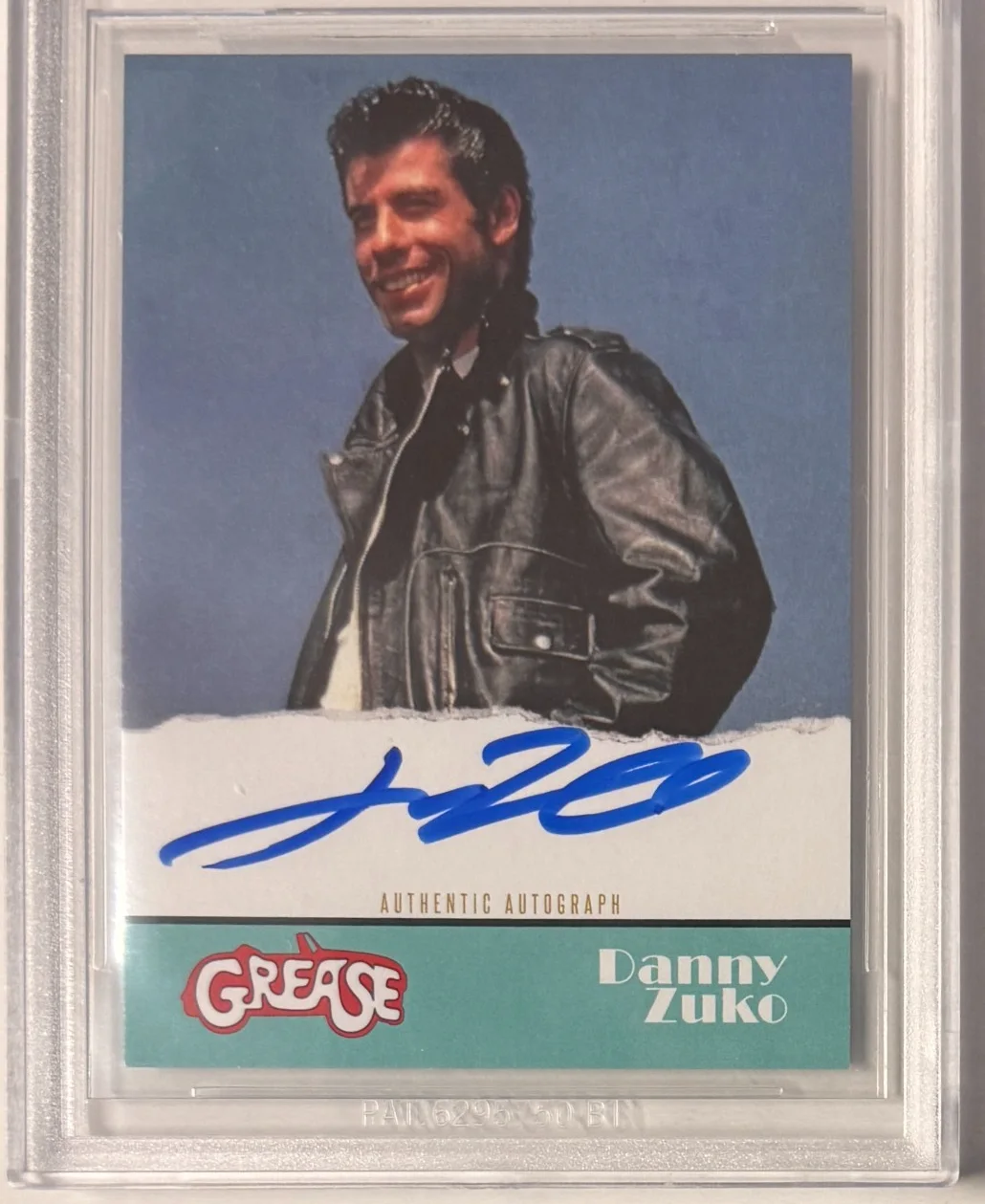 John Travolta — Custom Trading Card Grease #78 Signed John Travolta Beckett Witnessed AUTO 10, image 2