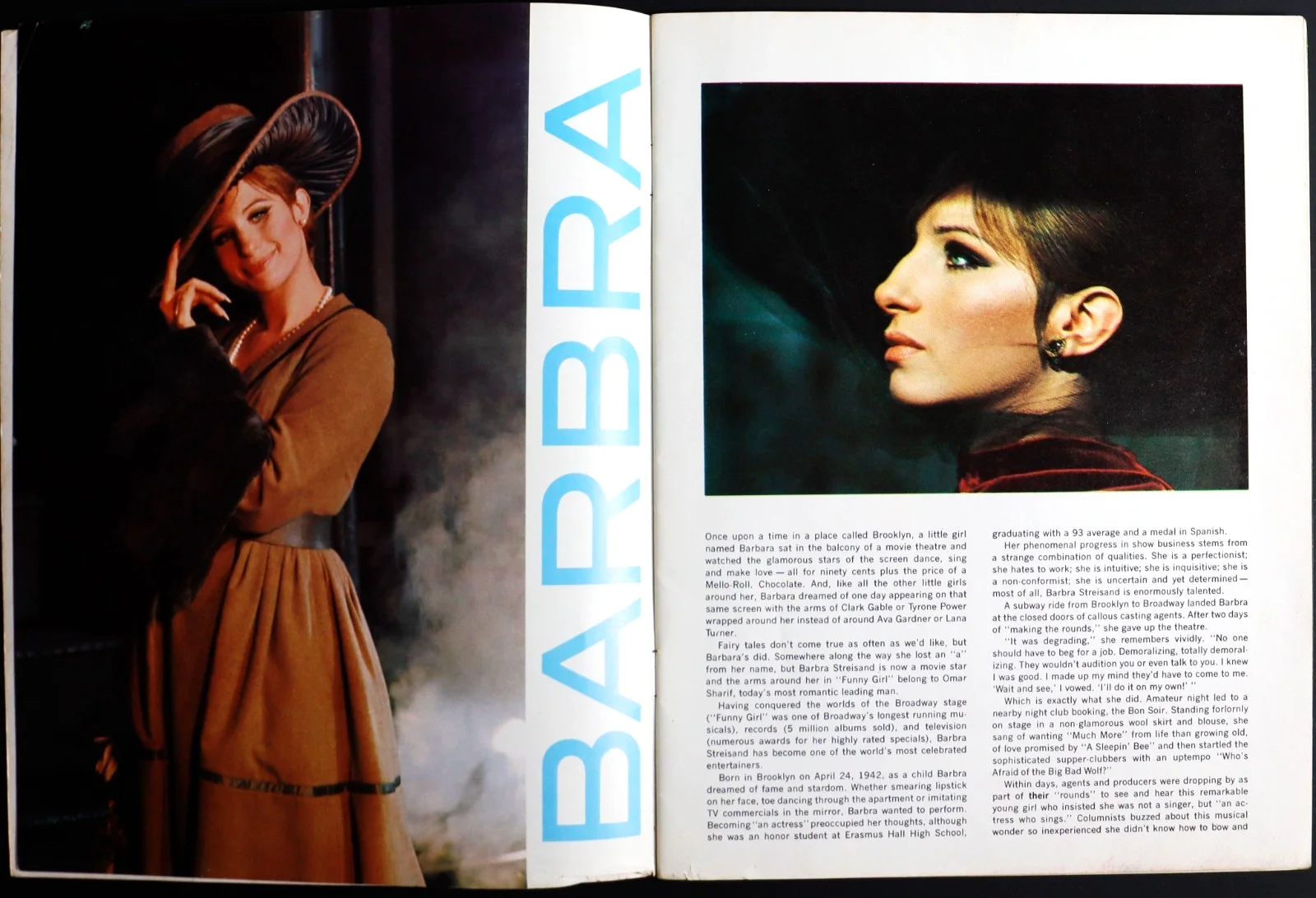 Funny Girl ORIGINAL Movie Film Cinema Brochure Barbra Streisand Omar Sharif 1968, изображение 2