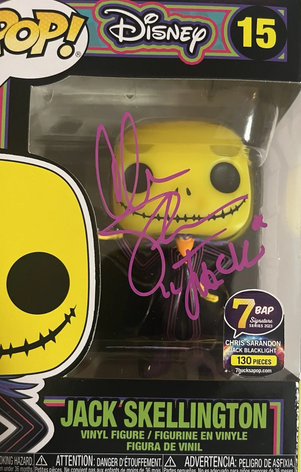 CHRIS SARANDON — Chris Sarandon Signed Jack Skellington Disney NBC FUNKO #15 JSA LIMITED TO 130, изображение 2