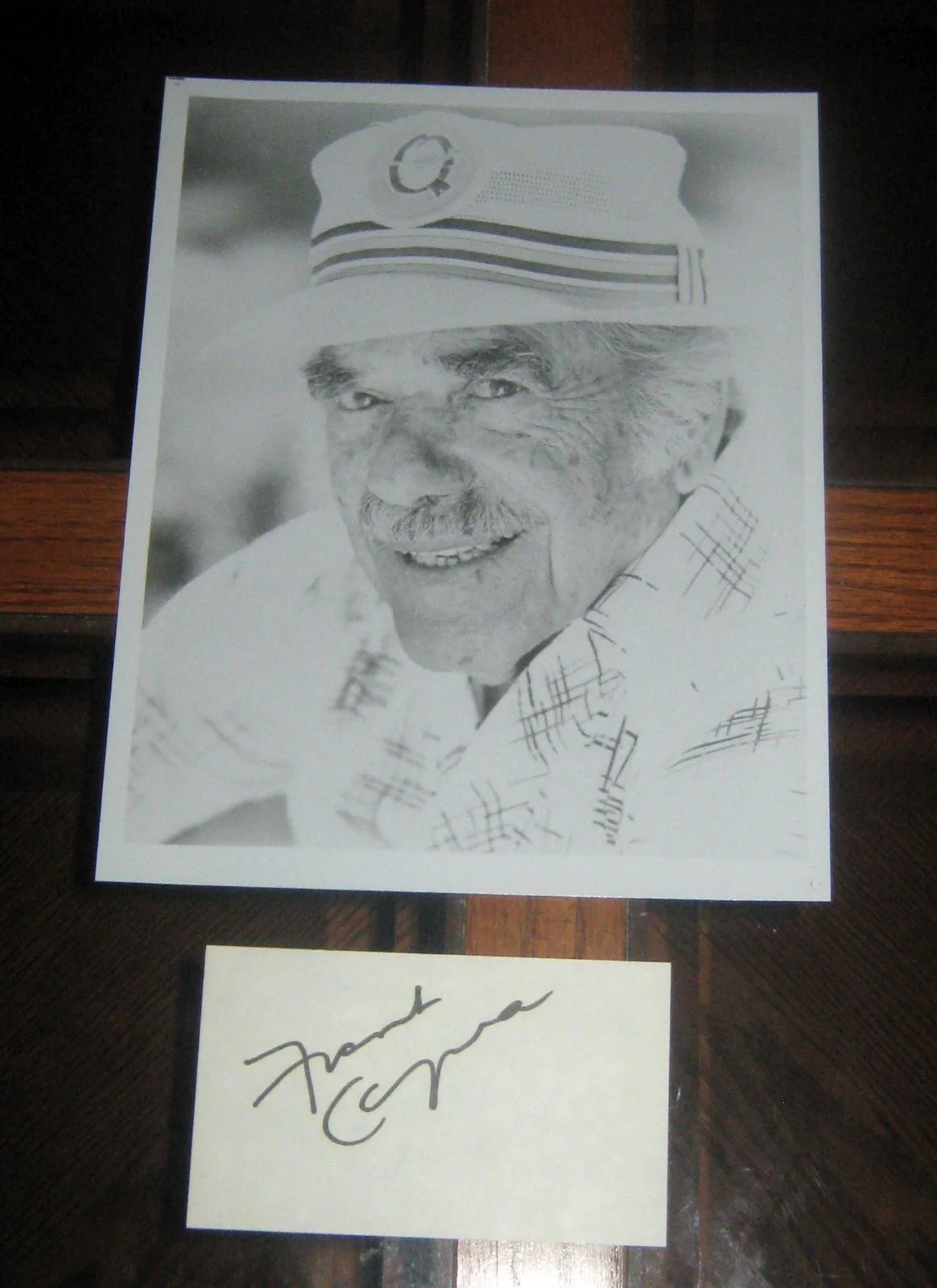 Frank Capra — Legendary director Frank Capra autograph! Photo and autographed card set!!