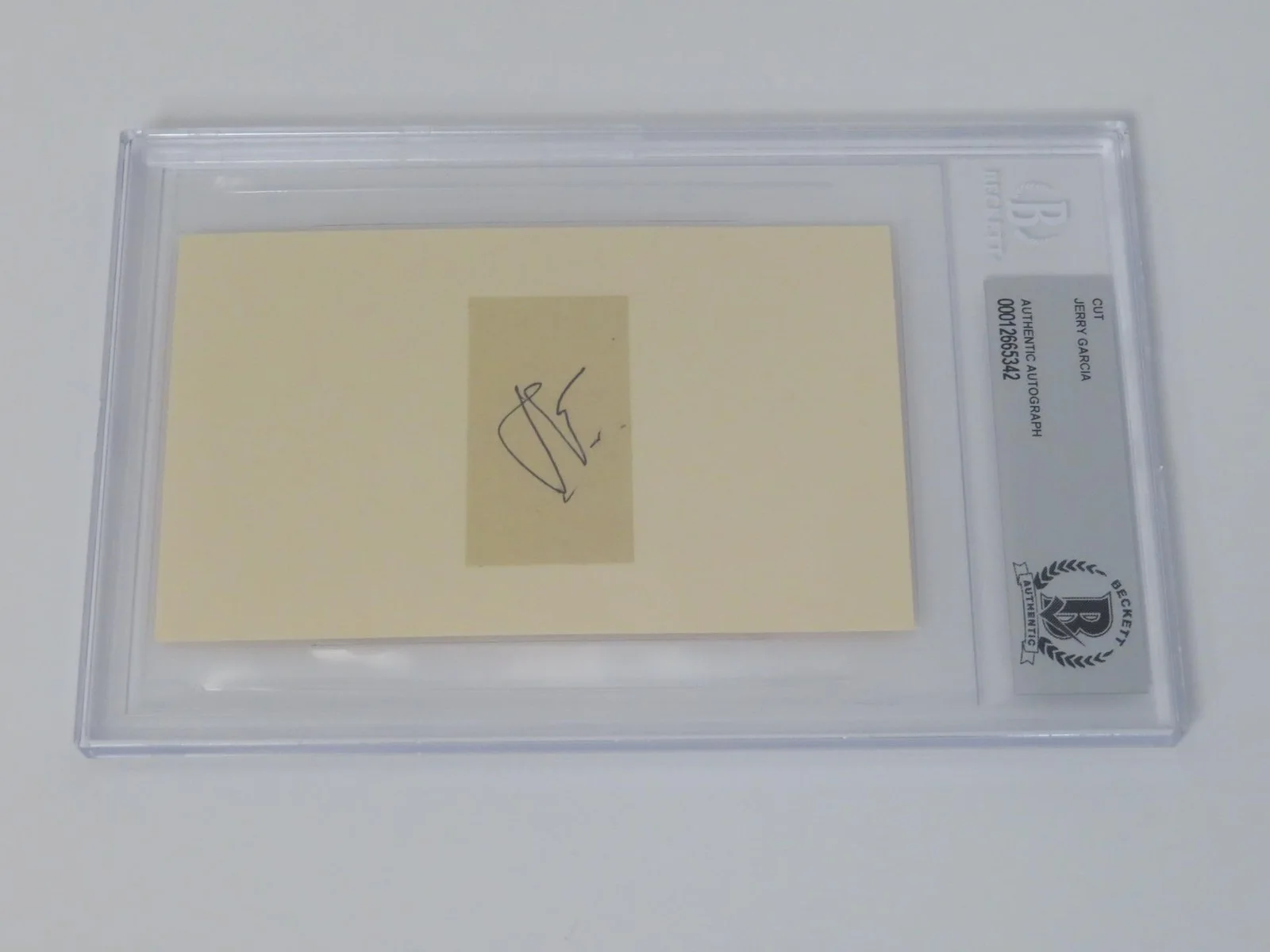 Jerry Garcia GRATEFUL DEAD Signed Autograph Auto 3x5 Set by All 5 Slab BAS JSA, image 3