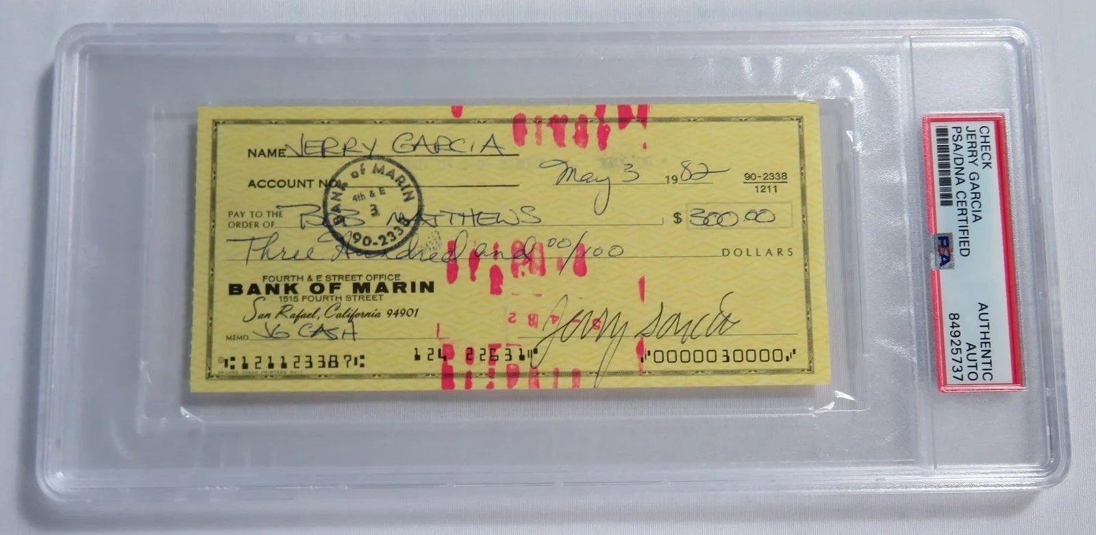 Jerry Garcia GRATEFUL DEAD Signed Autograph Auto 3x5 Set by All 6 Slab PSA JSA, изображение 3