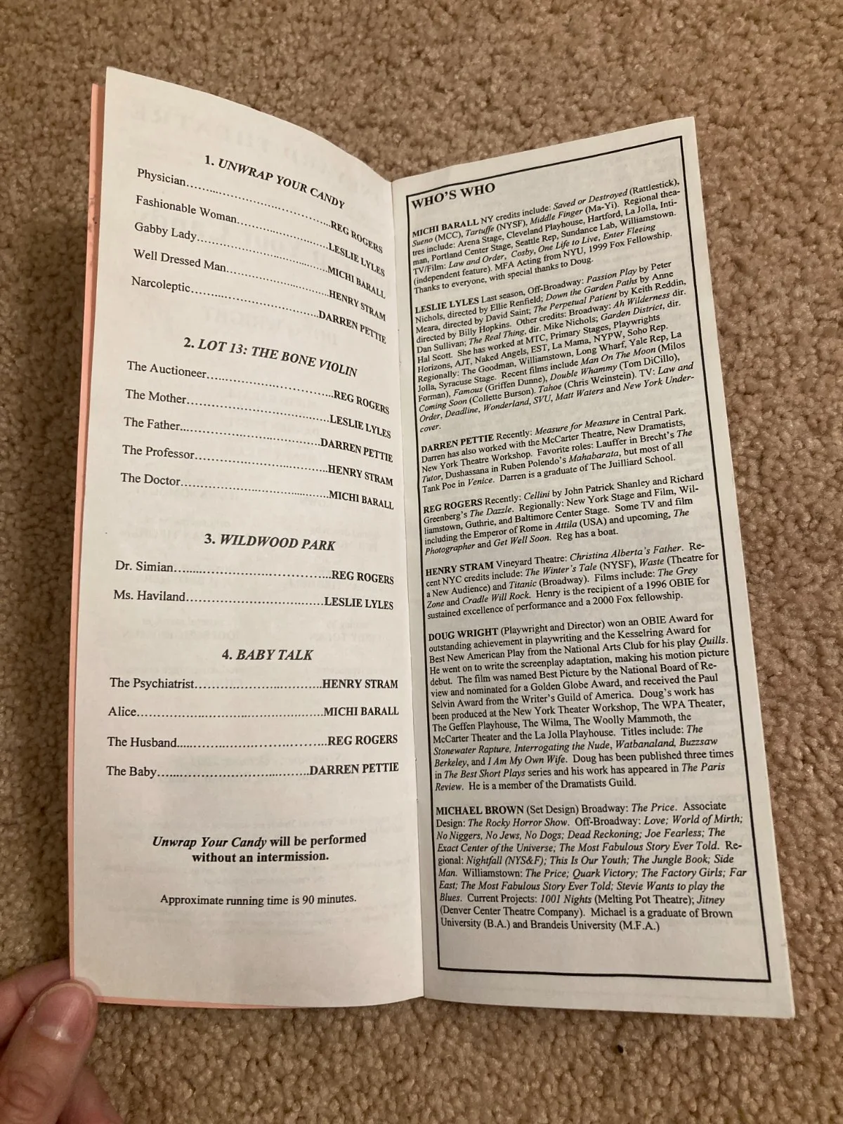 Michi Barall, Henry Stram, Reg Rogers, Leslie Lyles Darren Pettie — Michi Barall Henry Stram Reg Rogers Wright Cast Signed Unwrap Your Candy Program, image 4