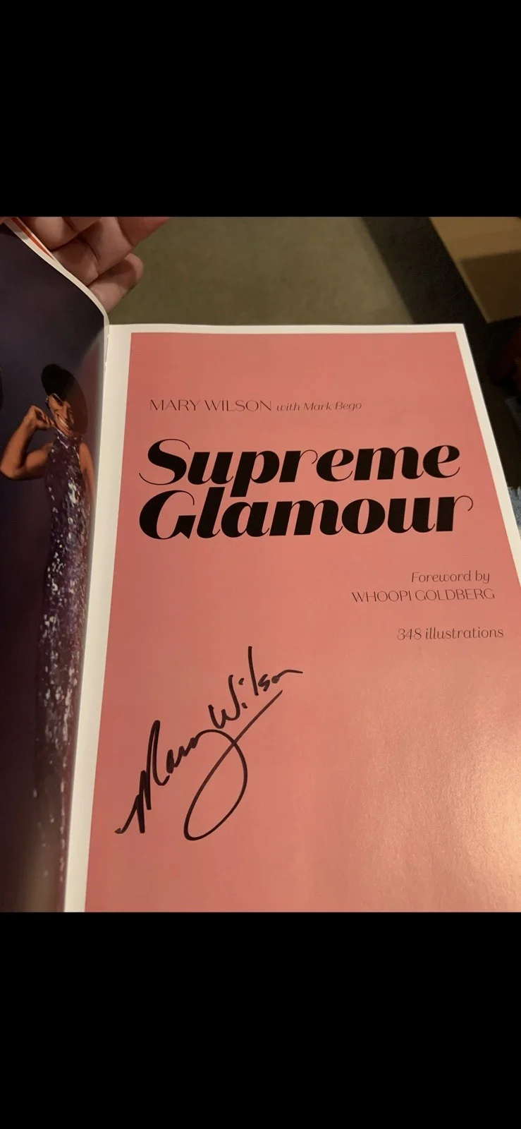 The Supremes Mary Wilson "Supreme Glamour" Hardcover Book - SIGNED, image 2