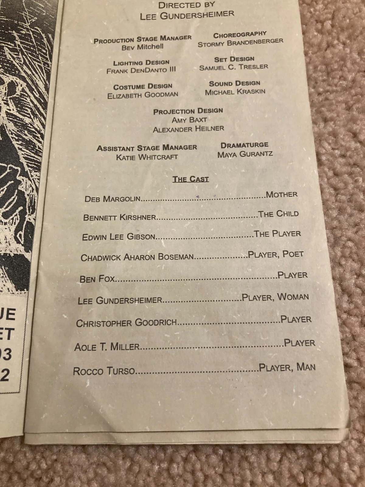 Deb Margolin — Deb Margolin Signed 3 Seconds in The Key Program early Chadwick Boseman play COA, image 3
