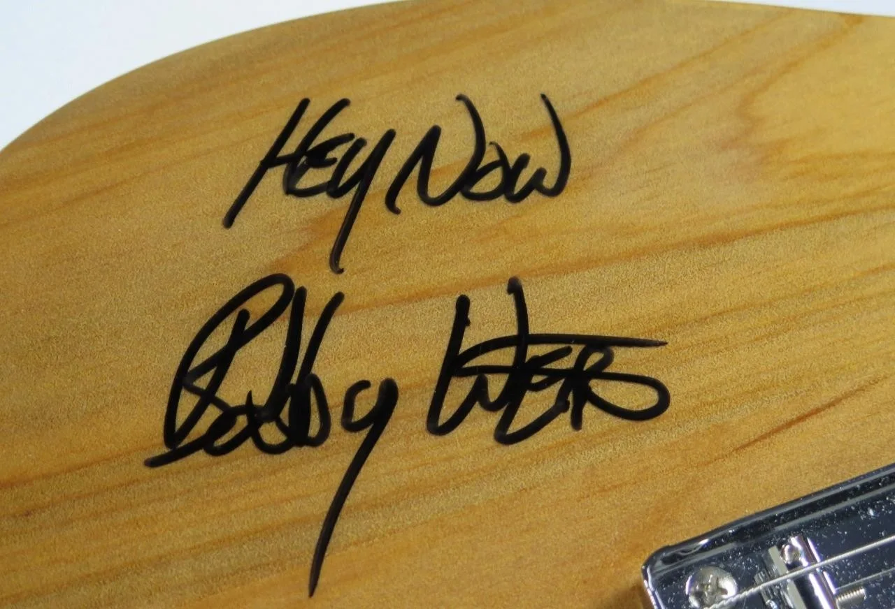 Bob Weir GRATEFUL DEAD Signed Autograph Auto Guitar by 5 w/ Song Lyrics JSA BAS, image 3