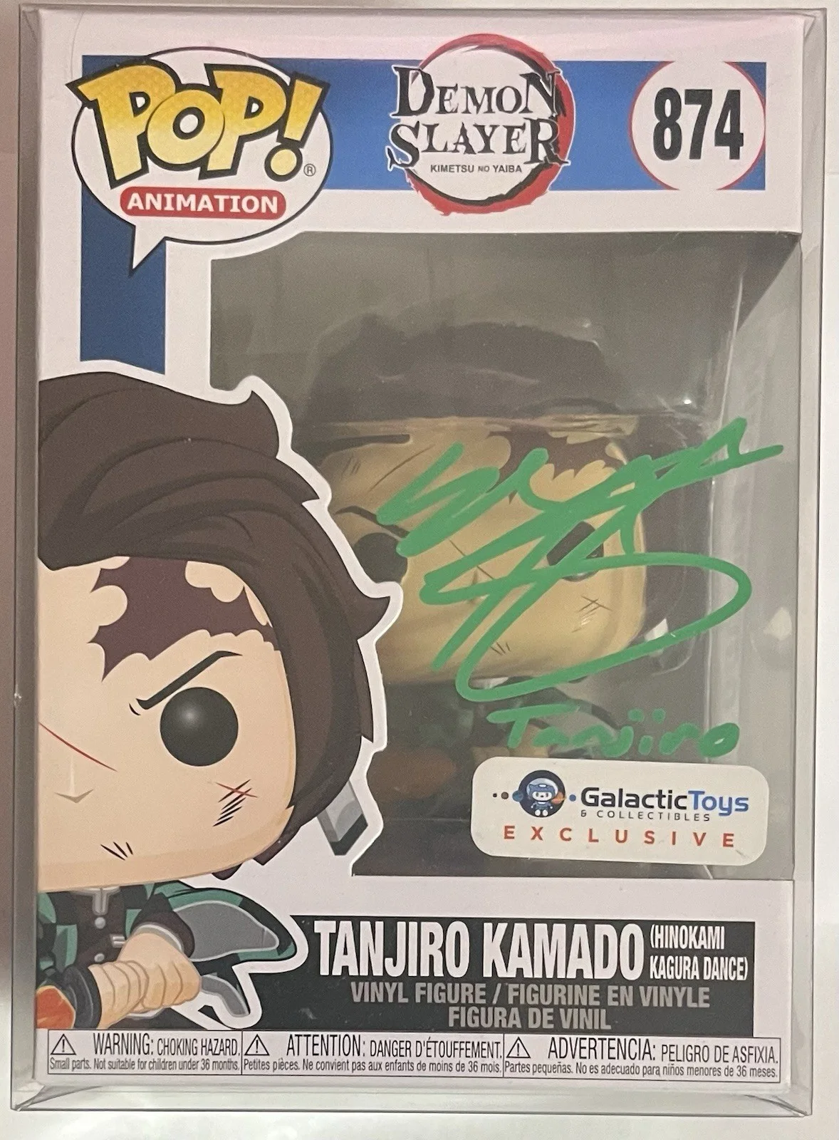 Zach Aguilar — Tanjiro Kamado Hinokami Kagura Dance Funko Pop Signed Zach Aguilar GT Exclusive, изображение 2