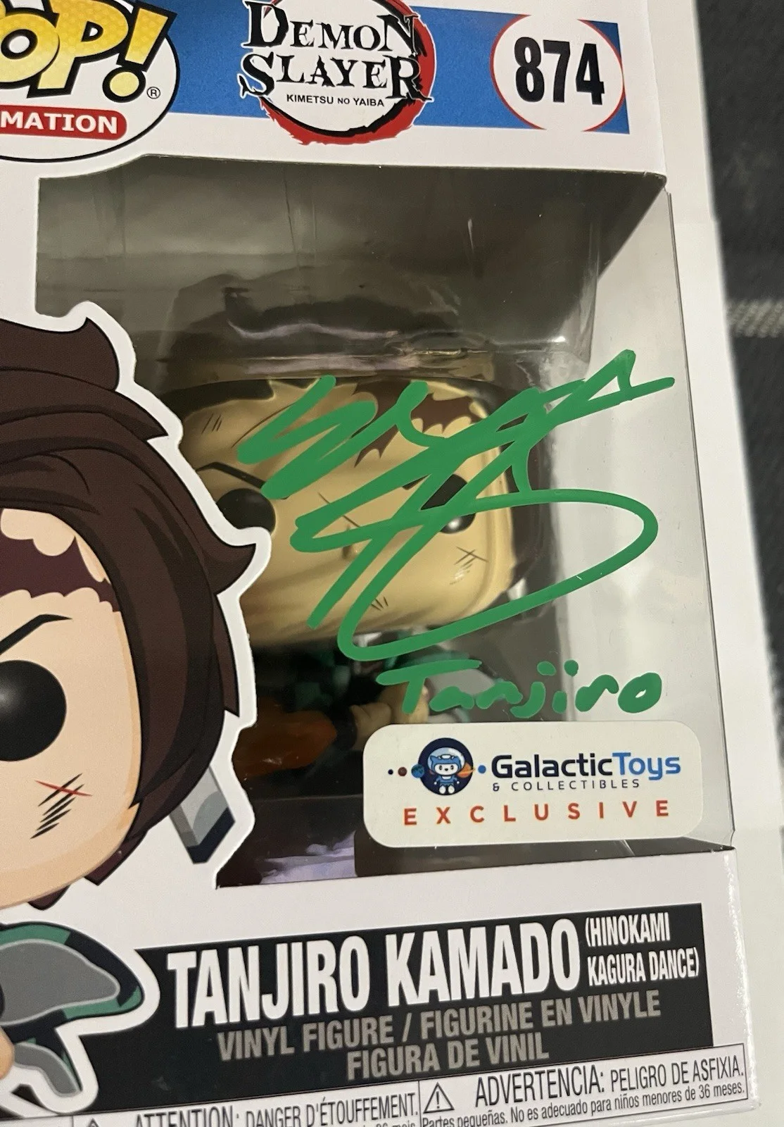 Zach Aguilar — Tanjiro Kamado Hinokami Kagura Dance Funko Pop Signed Zach Aguilar GT Exclusive, изображение 3