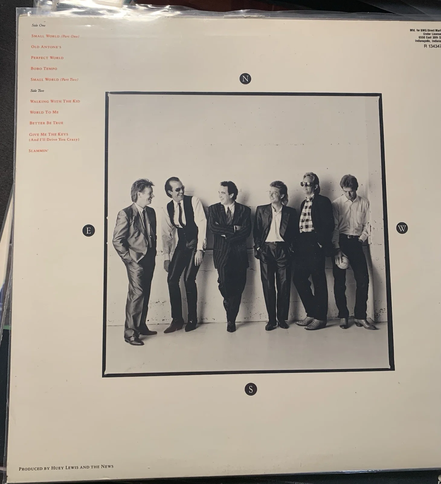 huey lewis signed Vinly Lp Record Beckett Coa, image 3