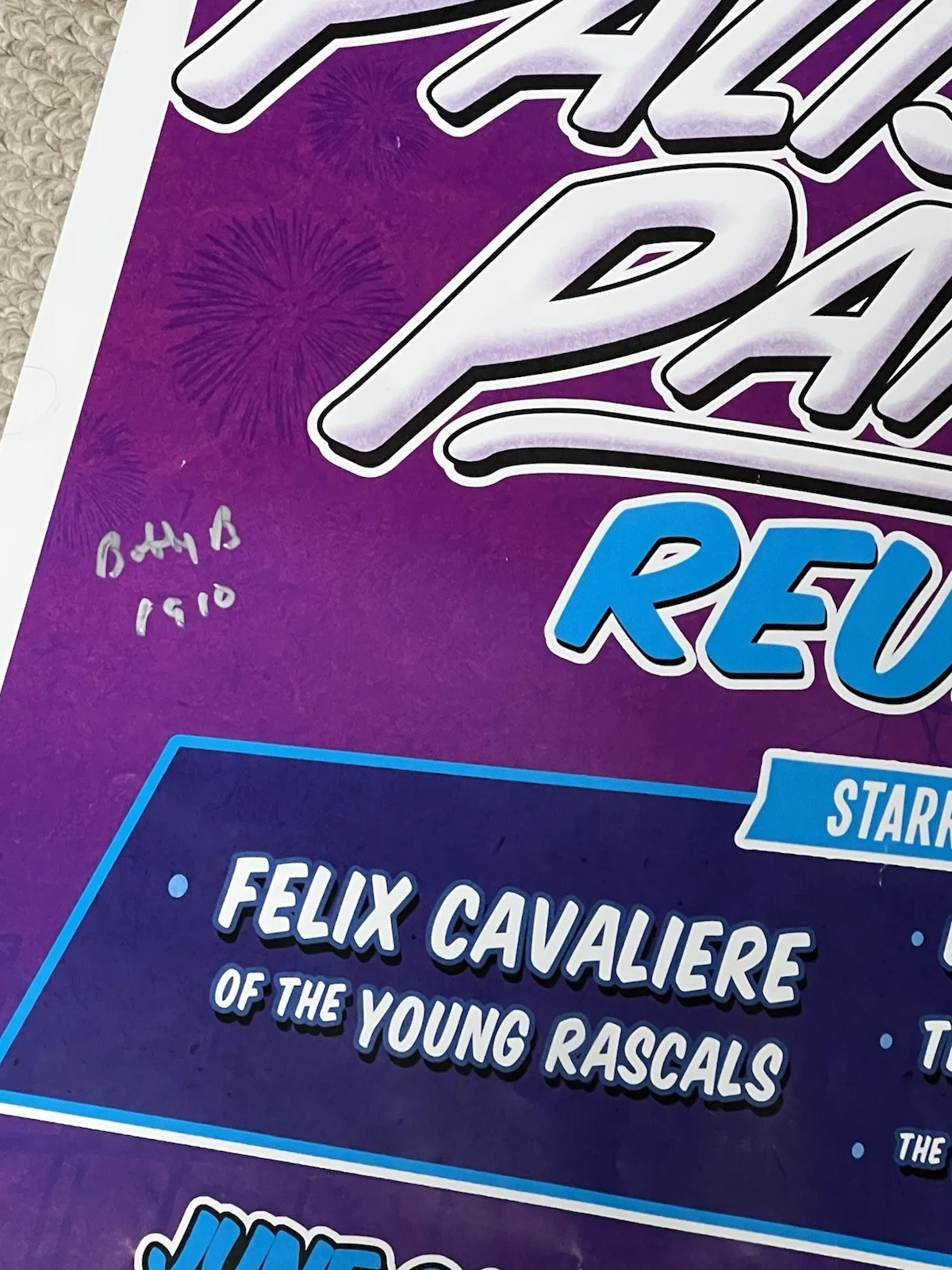 Cousin Brucie’s Palisades Park Reunion V Signed 22x28 Poster - Billy Kramer, image 3