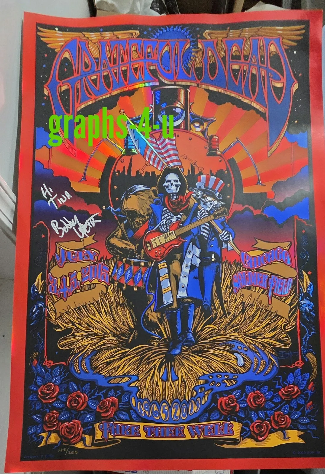 Bob Weir Signed Grateful Dead Autograph COA, image 2