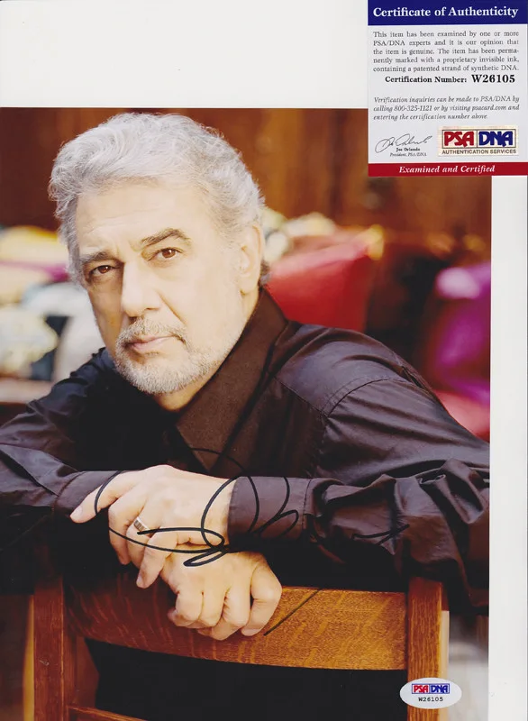 Placido Domingo — Placido Domingo The Three Tenors Signed Autograph 8x10 Photo PSA/DNA COA D