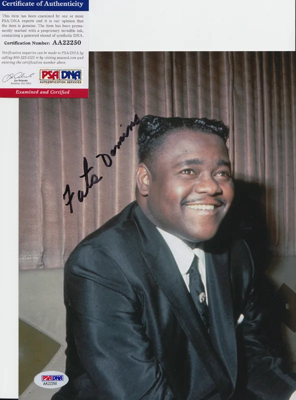 Fats Domino — Fats Domino Blueberry Hill Signed Autograph 8x10 Photo PSA/DNA COA #2