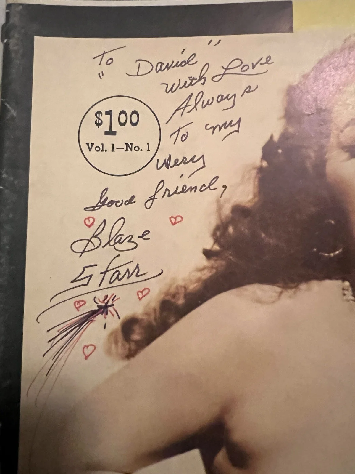 BLAZE STARR Signed 2xs Satin & Lace Vol. 1 No. 1 Magazine 1958 Ultra Rare, изображение 2