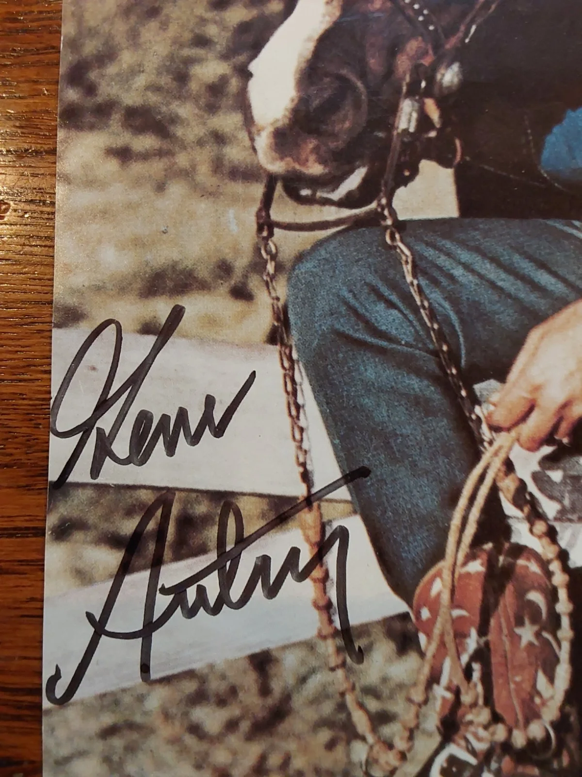 Gene Autry — Gene Autry and Champion 8 × 10 Signed Colored Photo Print, изображение 2