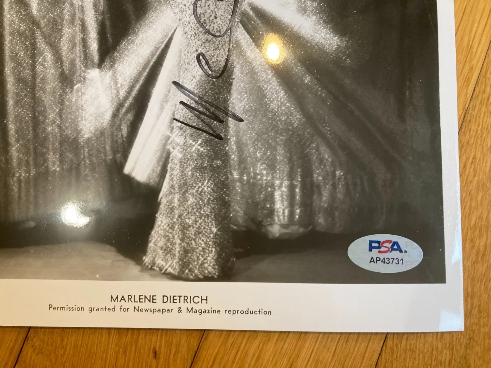 Marlene Dietrich — Marlene Dietrich Signed Autographed 8x10 Photo PSA Blue Angel Morocco, изображение 3