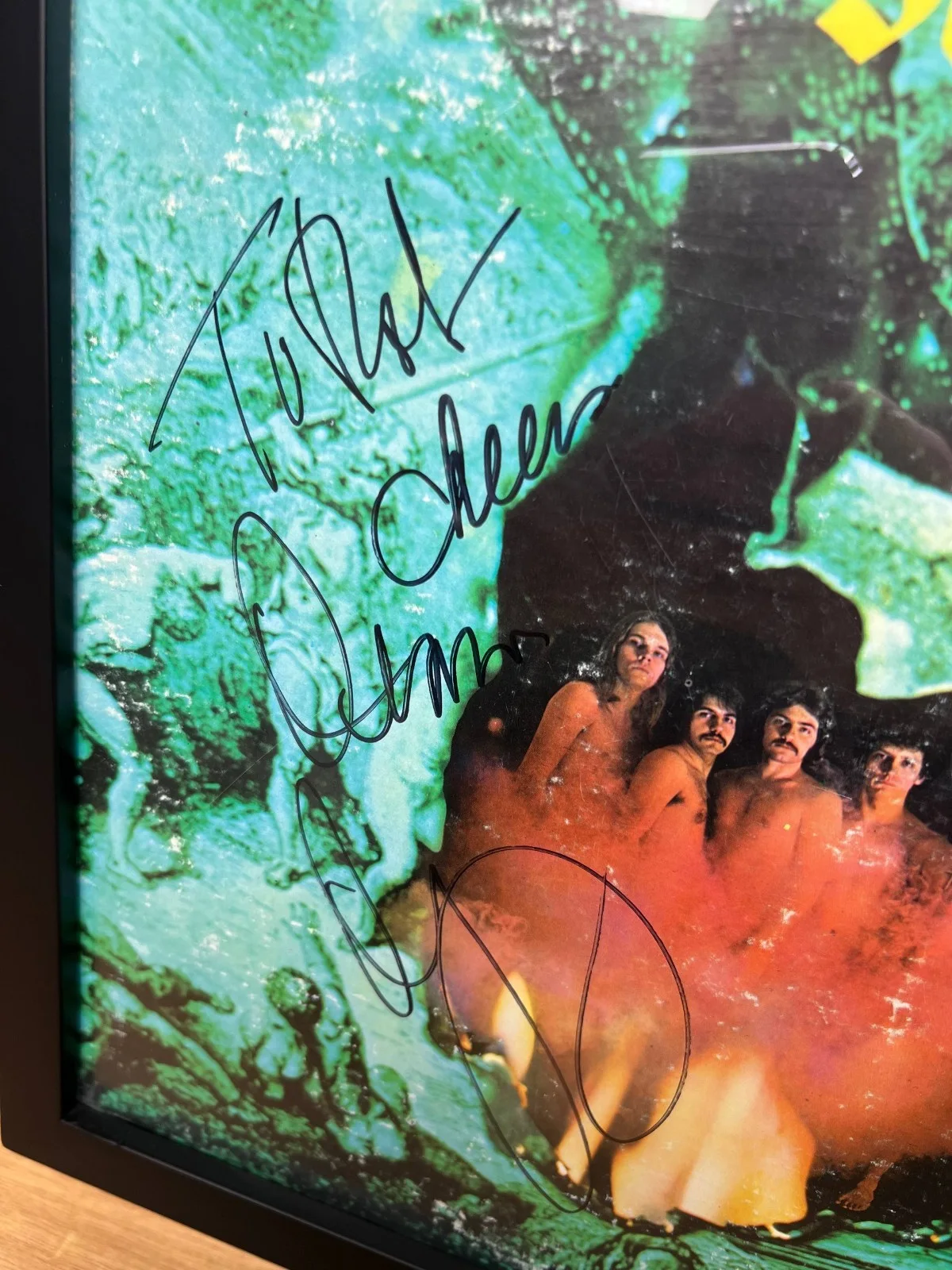 Styx Self-Titled Signed Framed LP – Autographed by Dennis DeYoung – Glass Frame, image 2