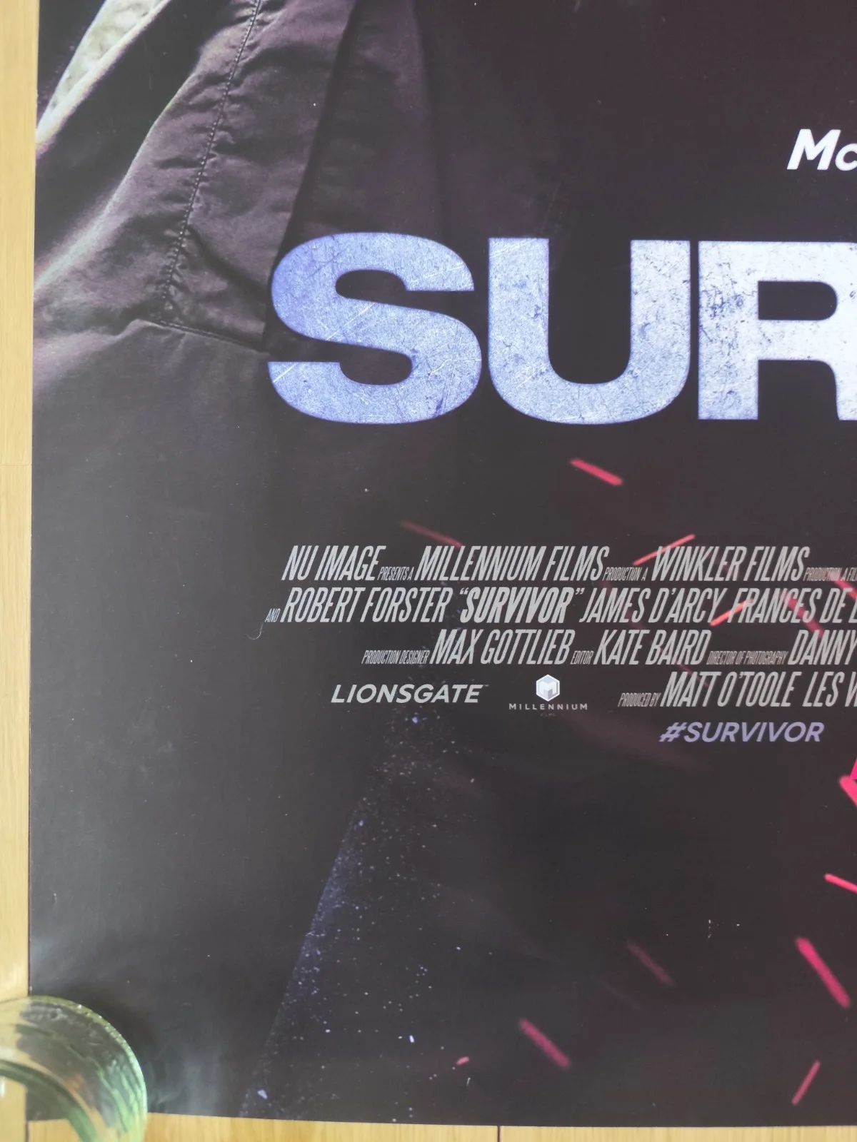 SURVIVOR (2015) – One Sheet – Action Thriller – Pierce Brosnan & Milla Jovovich, image 5