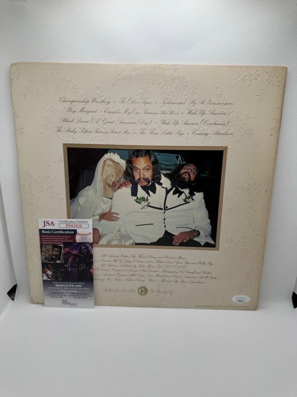 Cheech, Chong — Cheech Marin Tommy Chong Signed Vinyl Wedding Album Record JSA COA Autograph, изображение 2