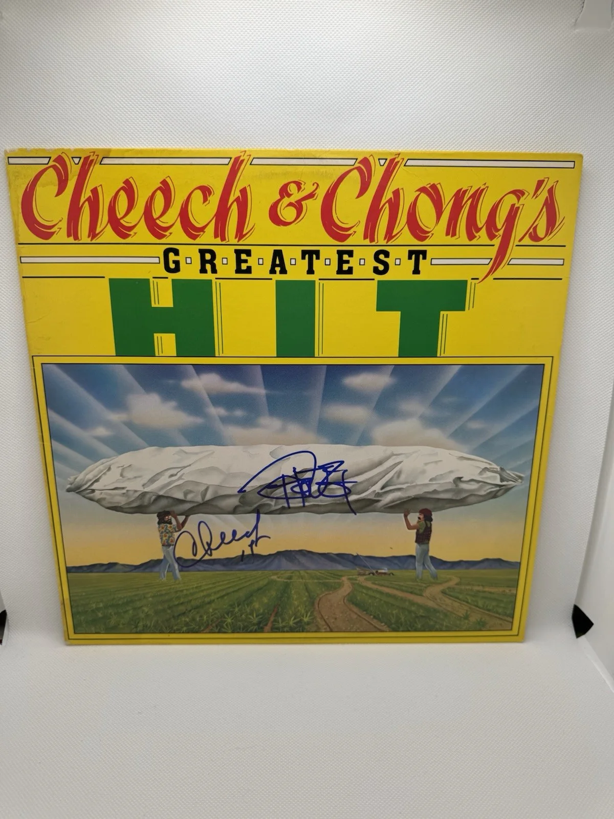 Cheech and Chong — Cheech Marin Tommy Chong Signed Vinyl Greatest Hit Record JSA COA Autograph