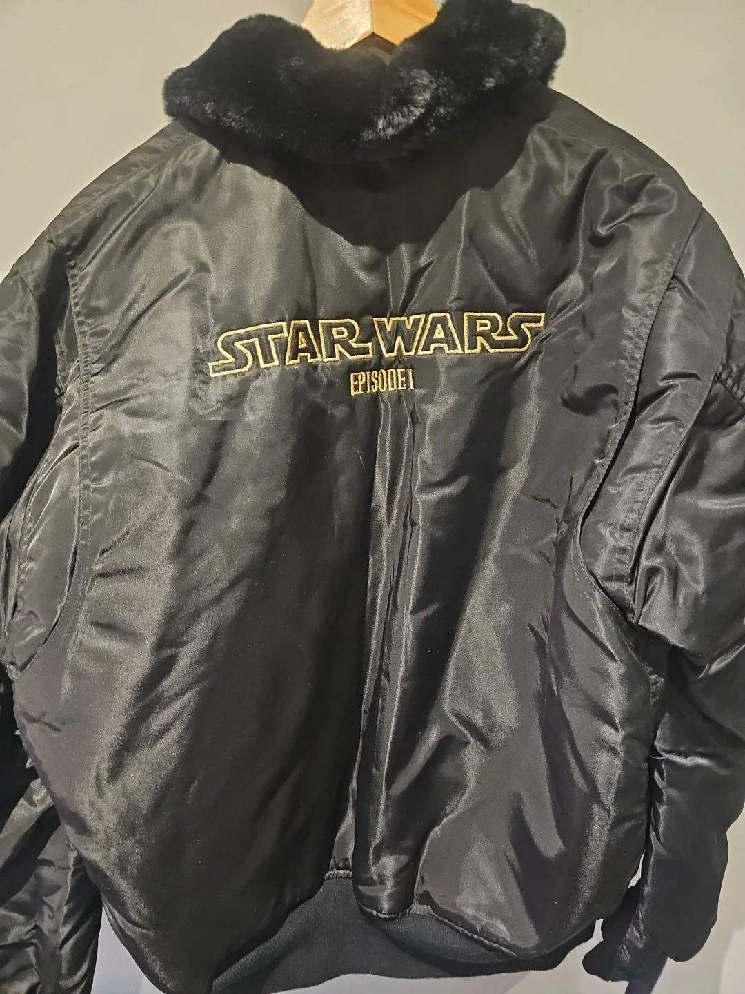 1997 Star Wars: Episode 1 The Phantom Menace Cast And Crew Jacket Rare Piece, image 2