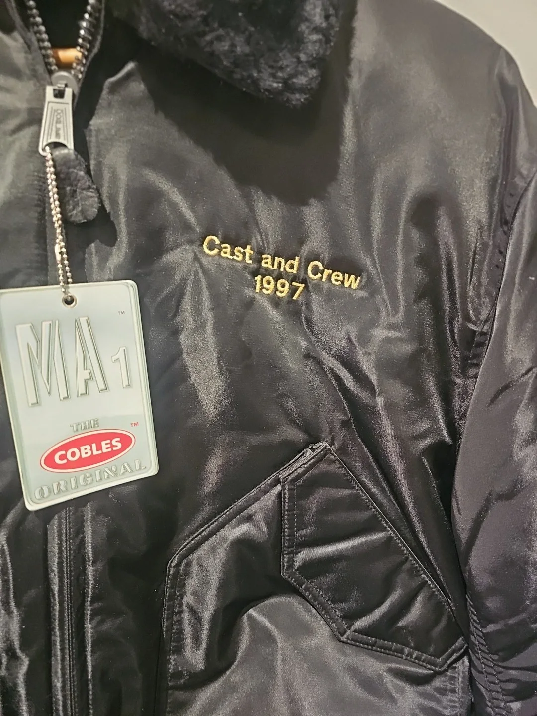 1997 Star Wars: Episode 1 The Phantom Menace Cast And Crew Jacket Rare Piece, image 3