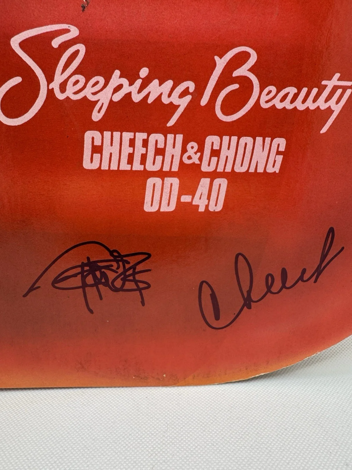 Cheech, Chong — Cheech Marin Tommy Chong Signed Vinyl Sleeping Beauty Record JSA COA Autograph, image 2