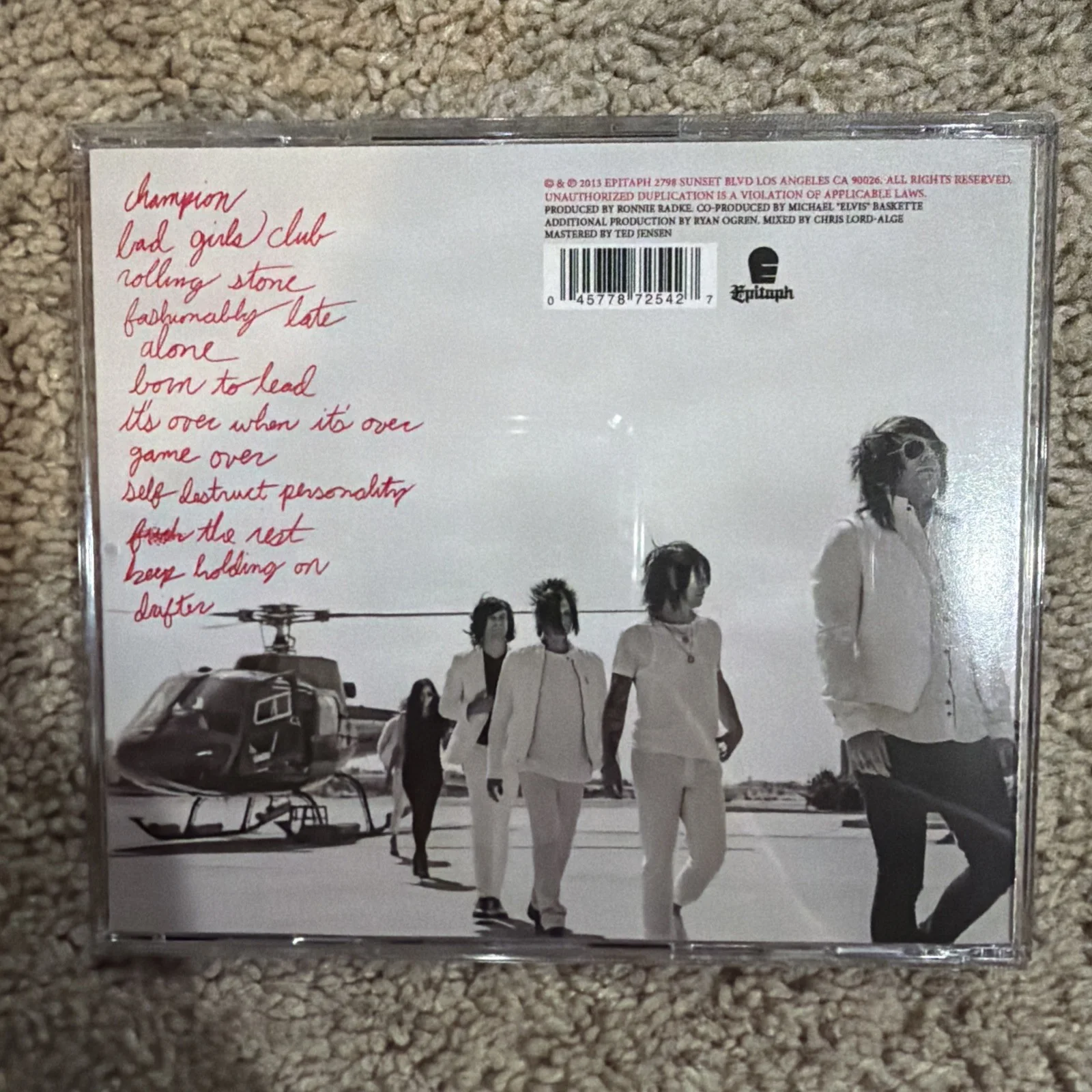 Autographed By Ronnie Radke CD -Fashionably Late, изображение 2
