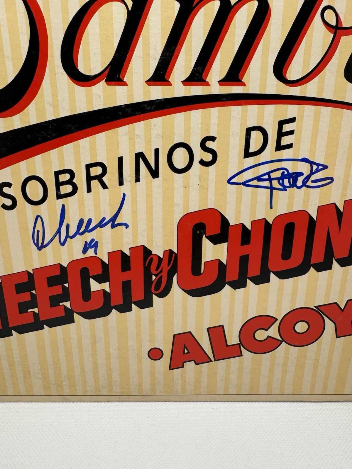 Cheech and Chong signed Big Bambu Album Record Vinyl LP JSA COA Autograph Dual, изображение 2