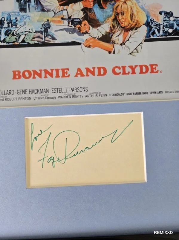 Bonnie and Clyde Signed Poster Display Framed 12x18 Warren Beatty Faye Dunaway, изображение 3