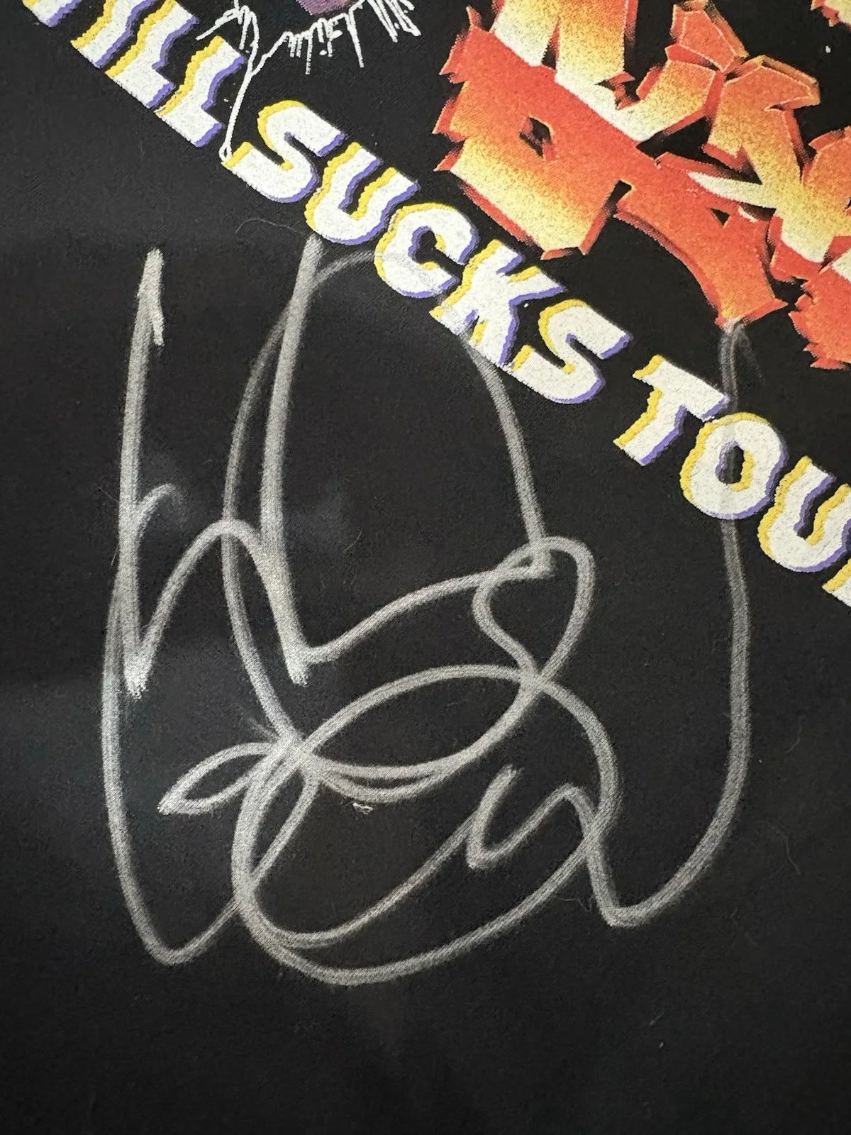 Limp Bizkit Drummer PSA/coa WES BORLAND JOHN OTTO Signed Concert T—Shirt, изображение 3