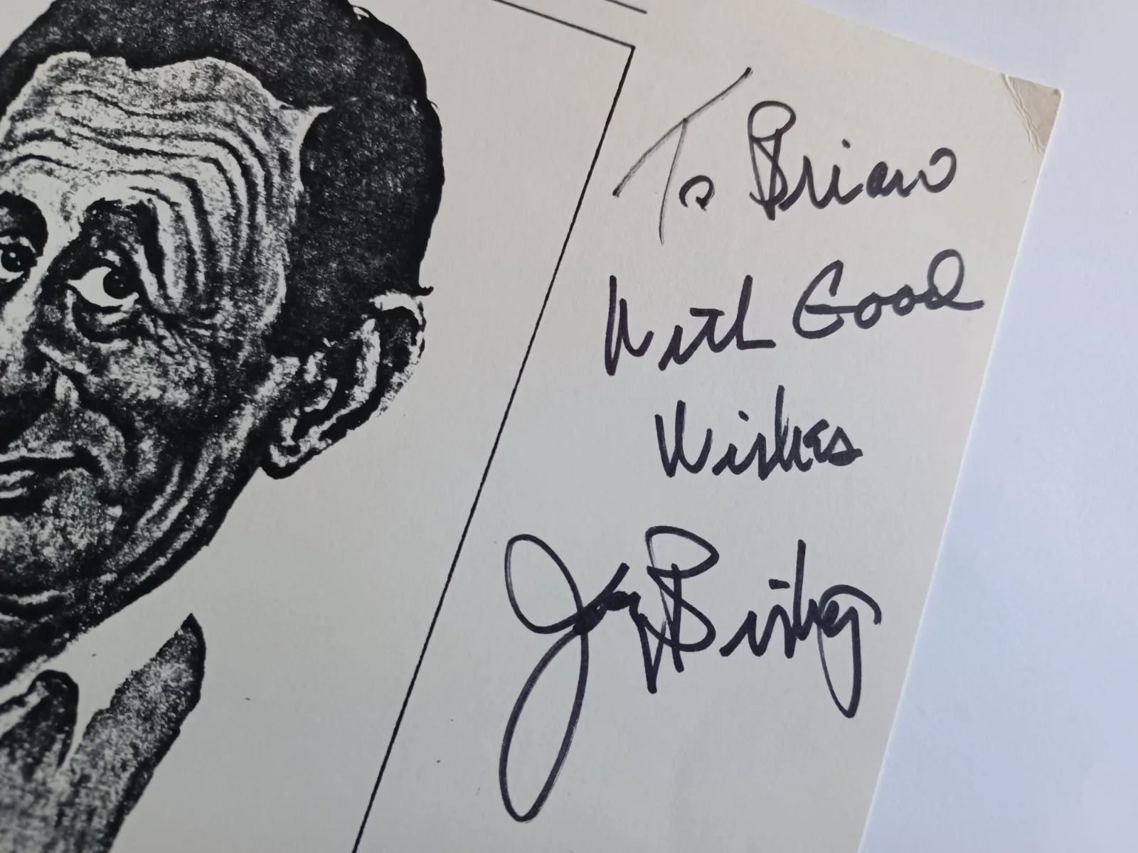 Joey Bishop (d. 2011) Signed 8.25" x 10.75" Caricature - Comedian, Rat Pack, изображение 2