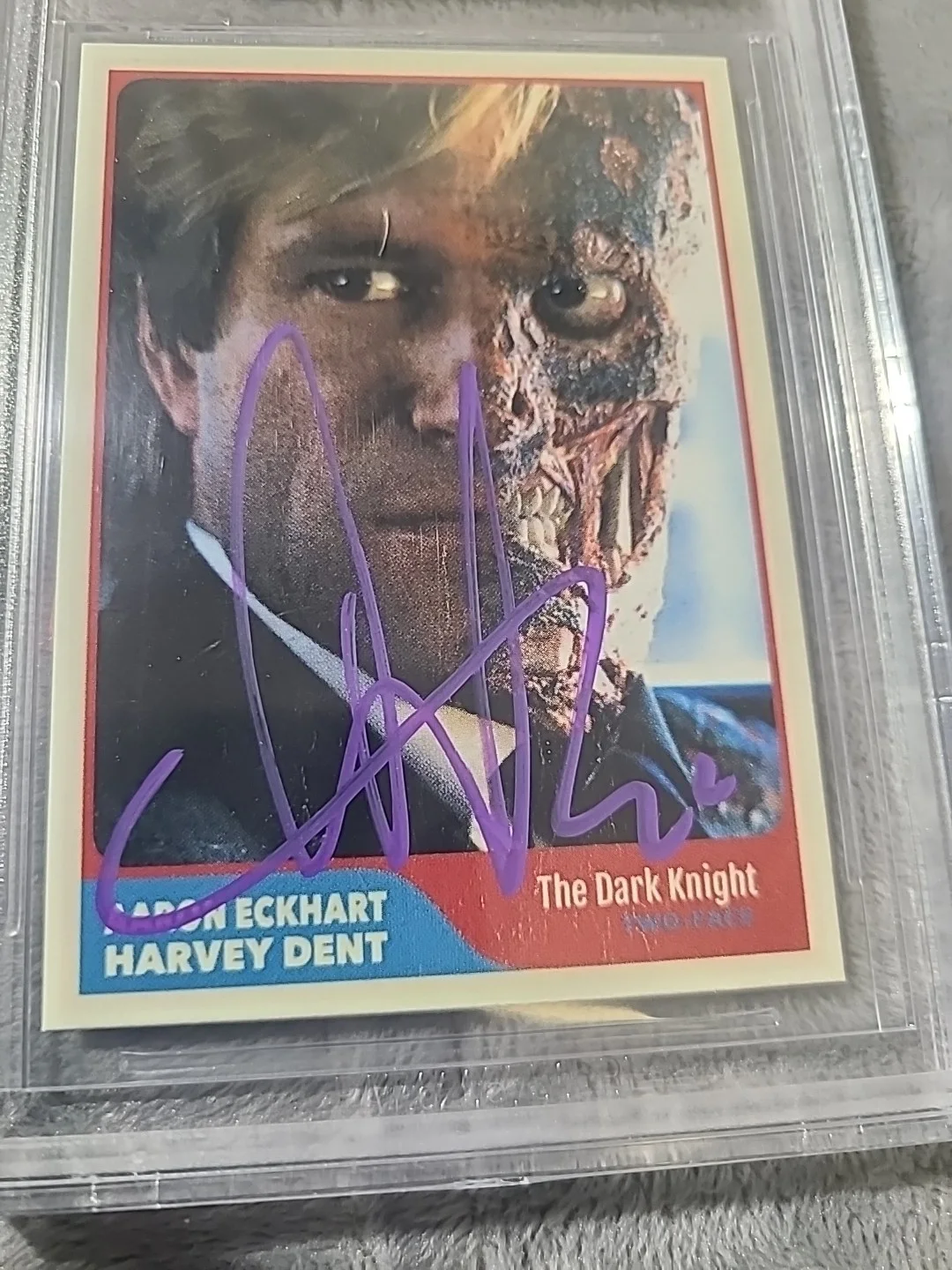 Aaron Eckhart Signed Two-face Card The Dark Knight Rare!! BAS, image 4