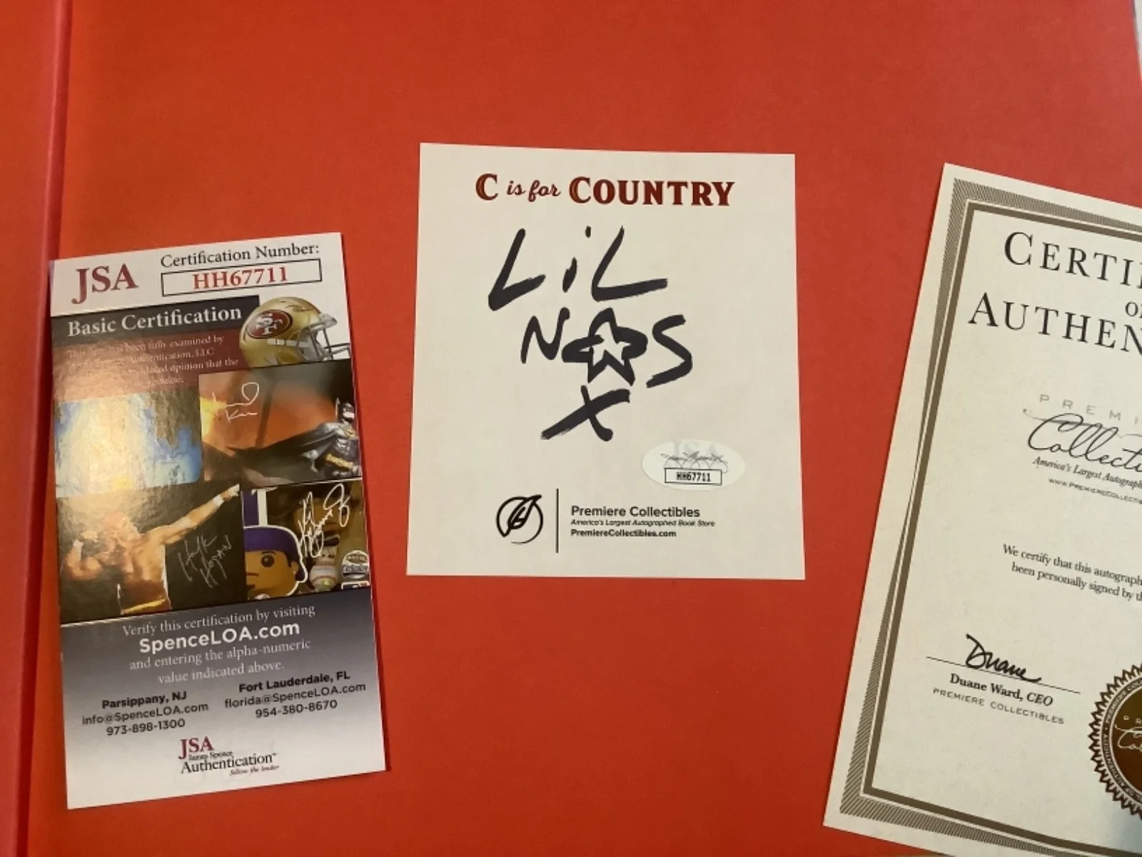LIL NAS X SIGNED BOOK C IS FOR COUNTRY COWBOY BILLY RAY CYRUS RAP MUSIC JSA COA, изображение 2