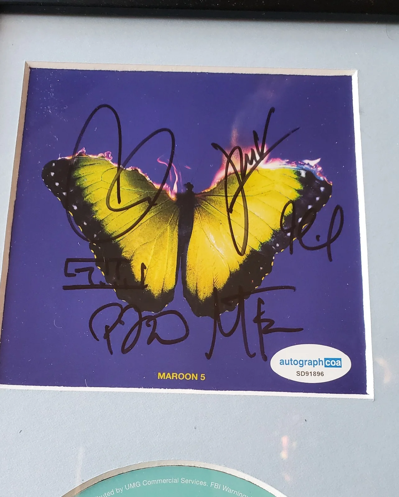 WOW!!! Maroon 5 Multi Signed Autographed Framed Love is Like CD Adam Levine ACOA, image 2