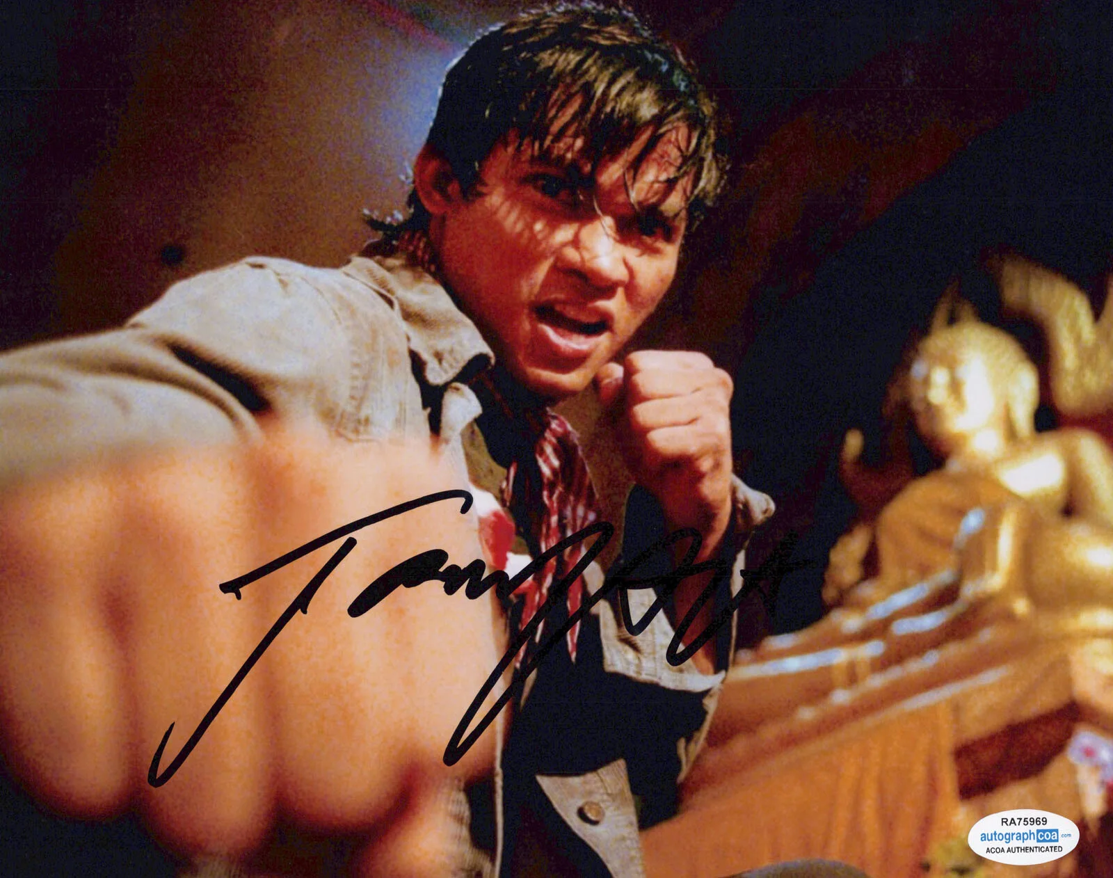 TONY JAA — Tony Jaa signed "ONG-BAK" 8x10 Photo a Autographed PROOF The Protector ACOA COA, изображение 3