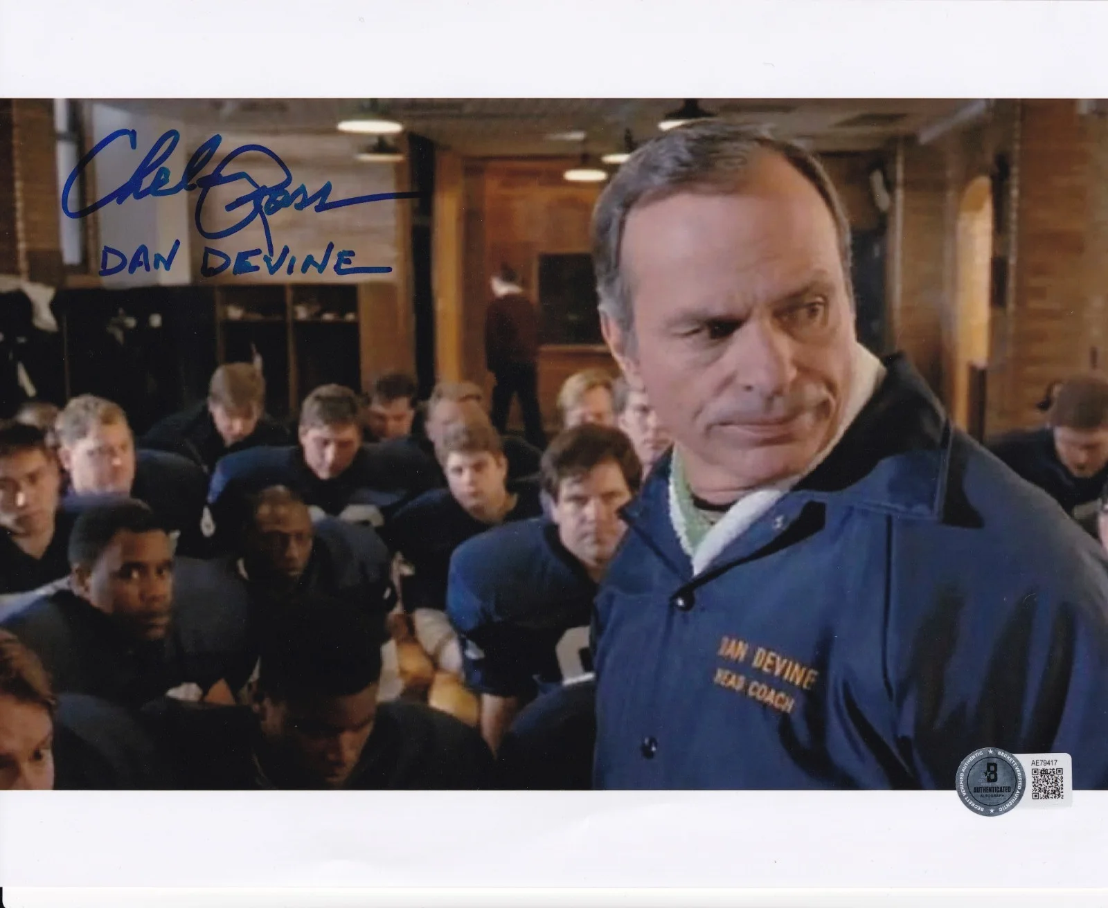 Chelcie Ross — Chelcie Ross Signed RUDY 8x10 Photo BAS COA Dan Devine Notre Dame Picture Auto'd