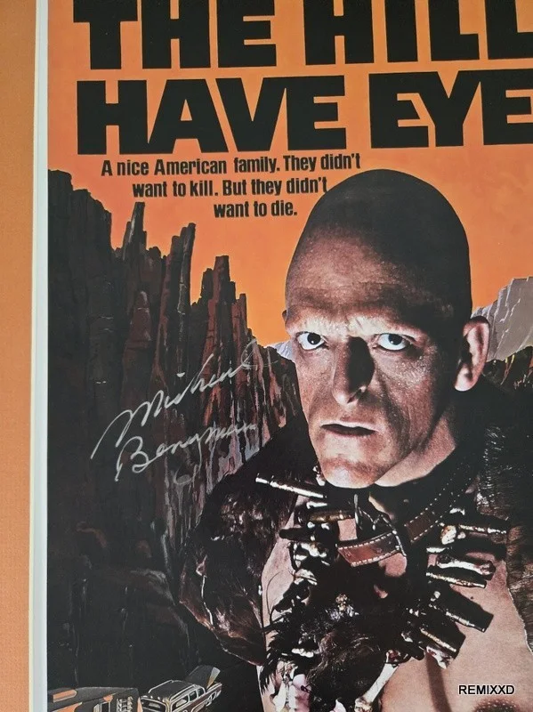 Michael Berryman Signed Hills Have Eyes 16x20 Poster Display ICON, изображение 2