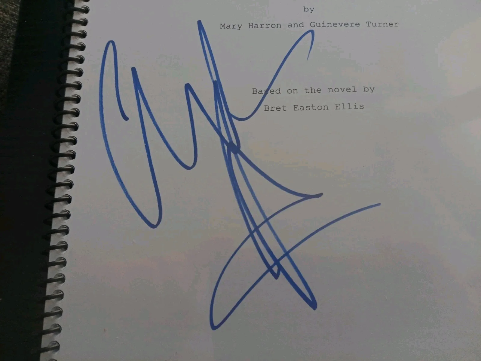 Christian Bale Signed Autograph American Pyscho Movie Script Screenplay Beckett, изображение 3