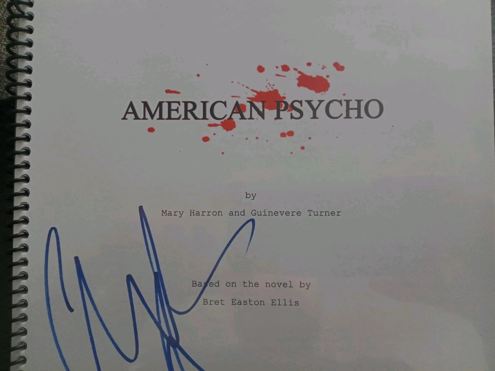 Christian Bale Signed Autograph American Pyscho Movie Script Screenplay Beckett, изображение 4
