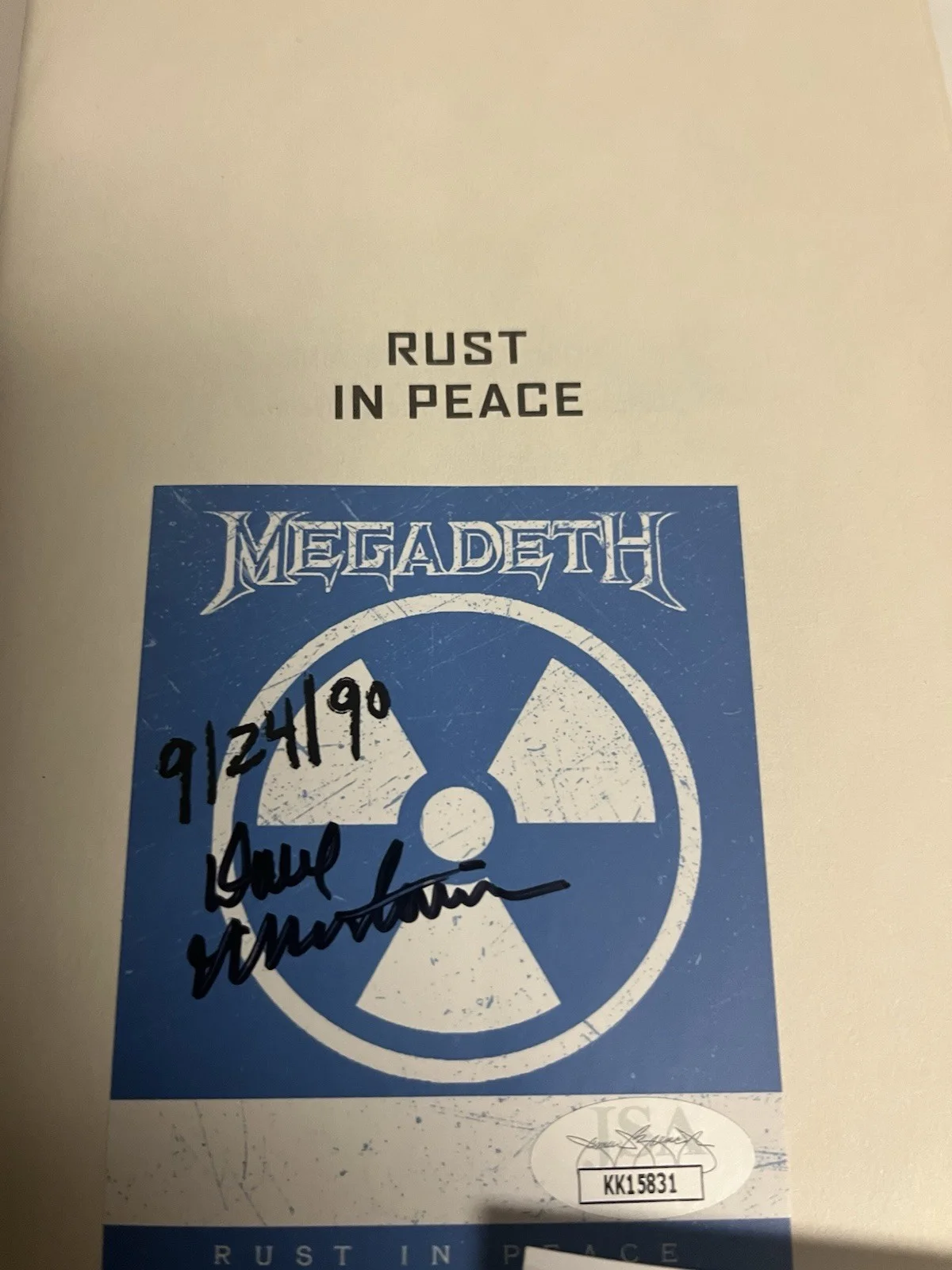 Autographed Dave Mustaine Rust in Peace Bool Megadeath JSA Certified Signed, image 2