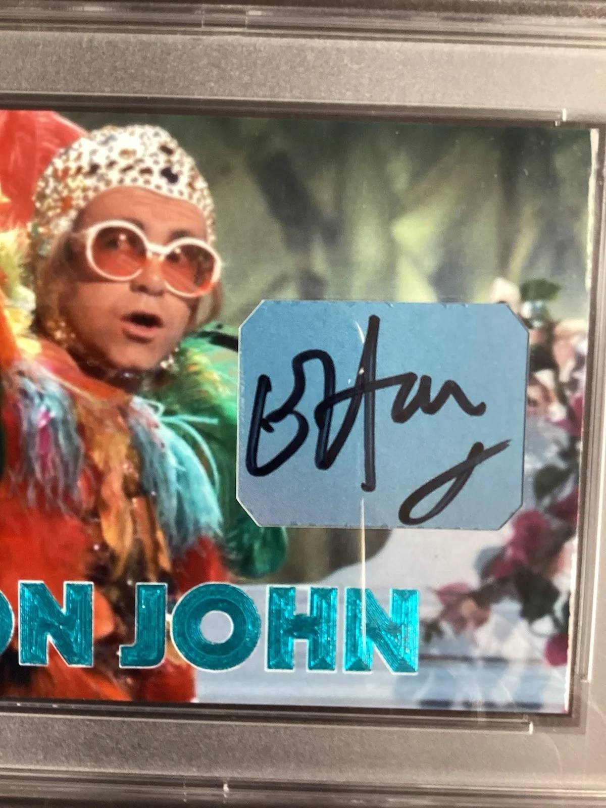 Elton John Signed Baseball Card Cut Custom Music Glasses Autograph 1/1 PSA/DNA, изображение 2