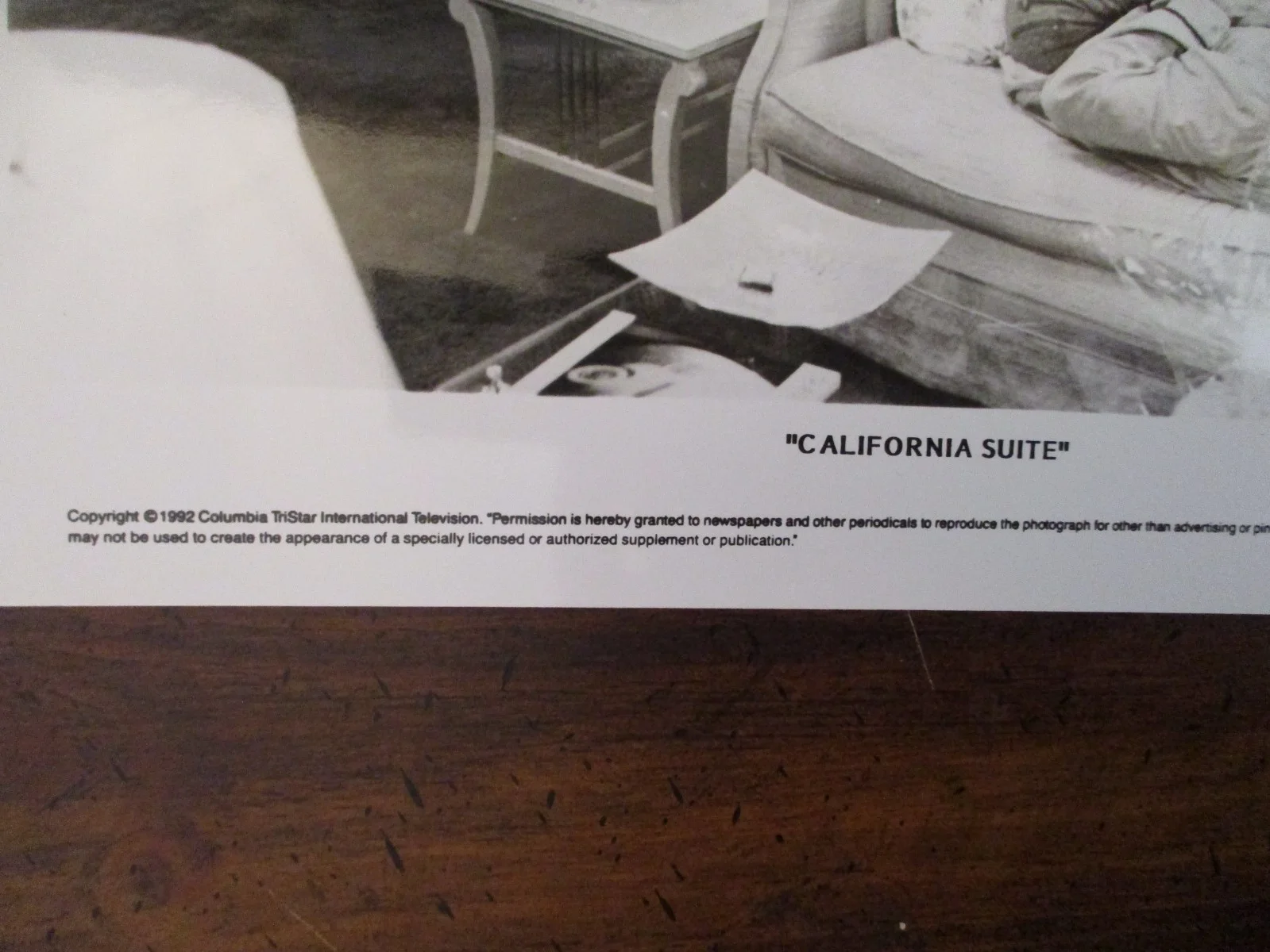 Elaine May/Walter Matthau(CALIFORNIA SUITE)1992 10 x 8 Glossy B & W Press Photo, изображение 3