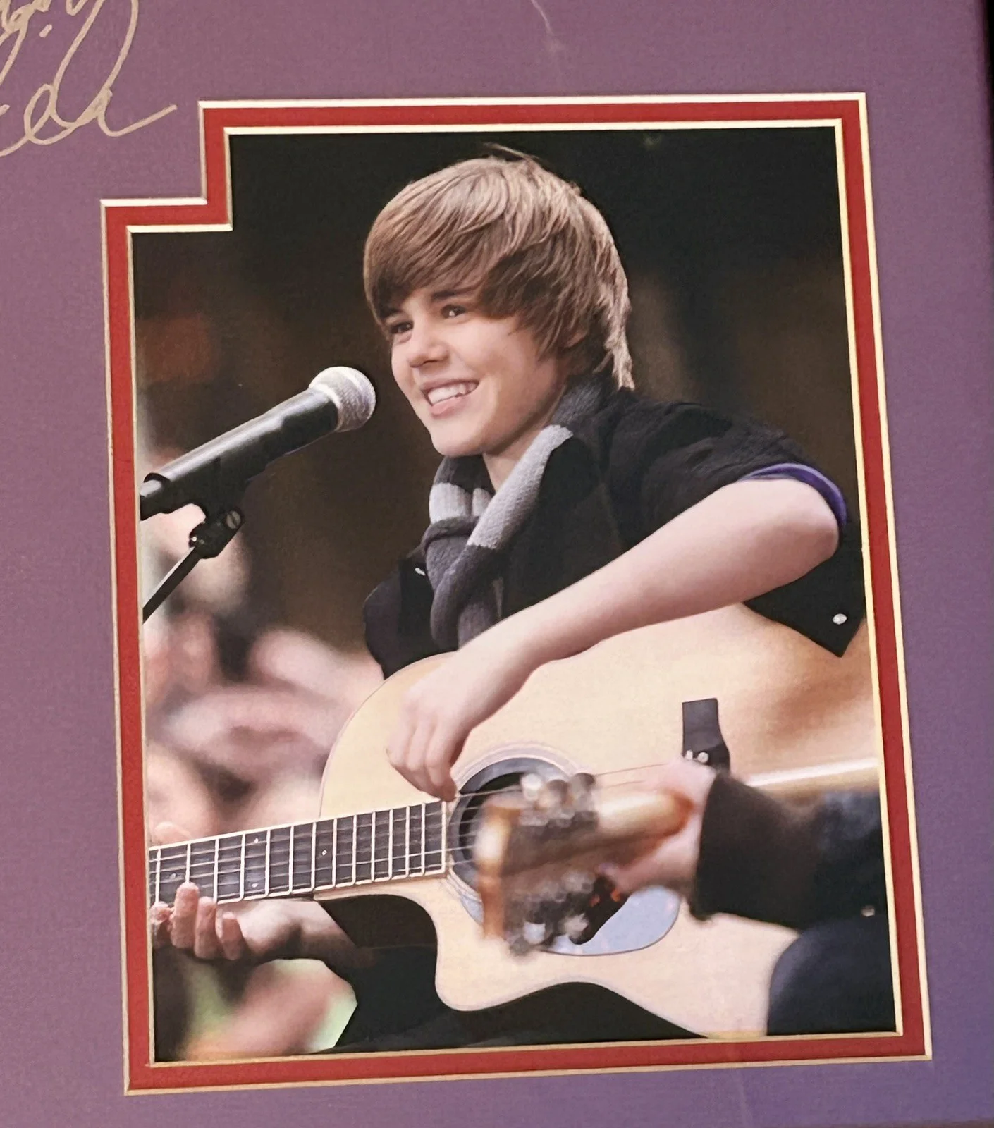 Justin Bieber Autographed Large Framed Pictures Early Years Authentic Rare Type, изображение 5