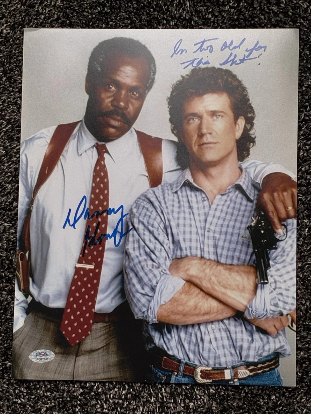 Danny Glover — DANNY GLOVER SIGNED 11x14 LETHAL WEAPON MEL GIBSON I'M TO OLD FOR THIS SHI! RARE