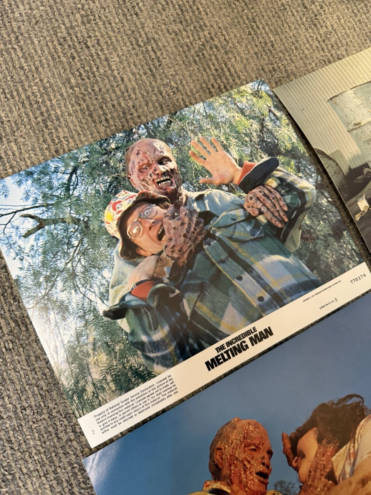 The Incredible Melting Man 1977 Original Cinema Lobby Cards -Full Set Of 8 Cards, изображение 3