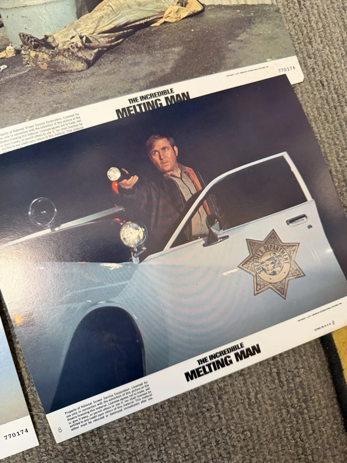 The Incredible Melting Man 1977 Original Cinema Lobby Cards -Full Set Of 8 Cards, изображение 5