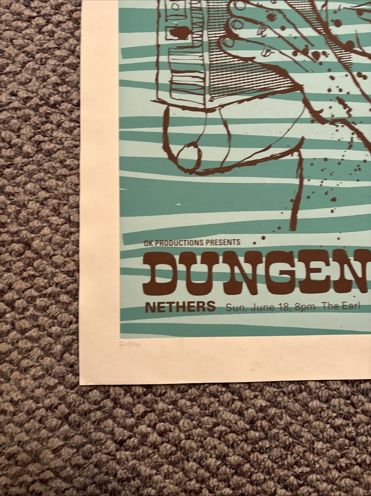 Concert Poster Dungen Signed/#, image 4