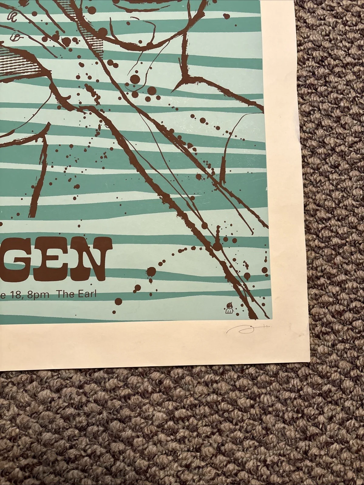 Concert Poster Dungen Signed/#, image 5