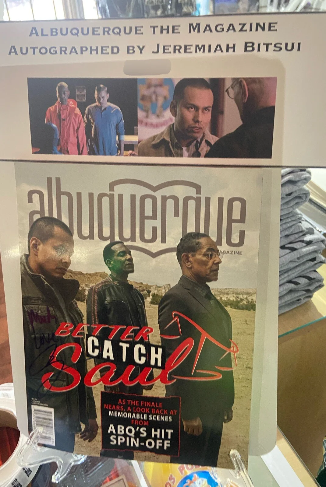 Jeremiah Bitsui — Better Call Saul Breaking Bad Victor- Jeremiah Bitsui SIGNED 2022 ABQ Magazine, изображение 4